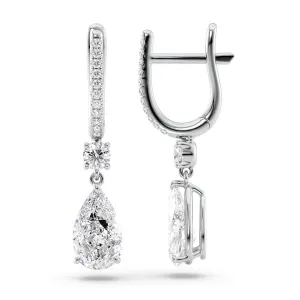 1 CTW Diamond Drop Earrings Set With Pear Lab Diamonds