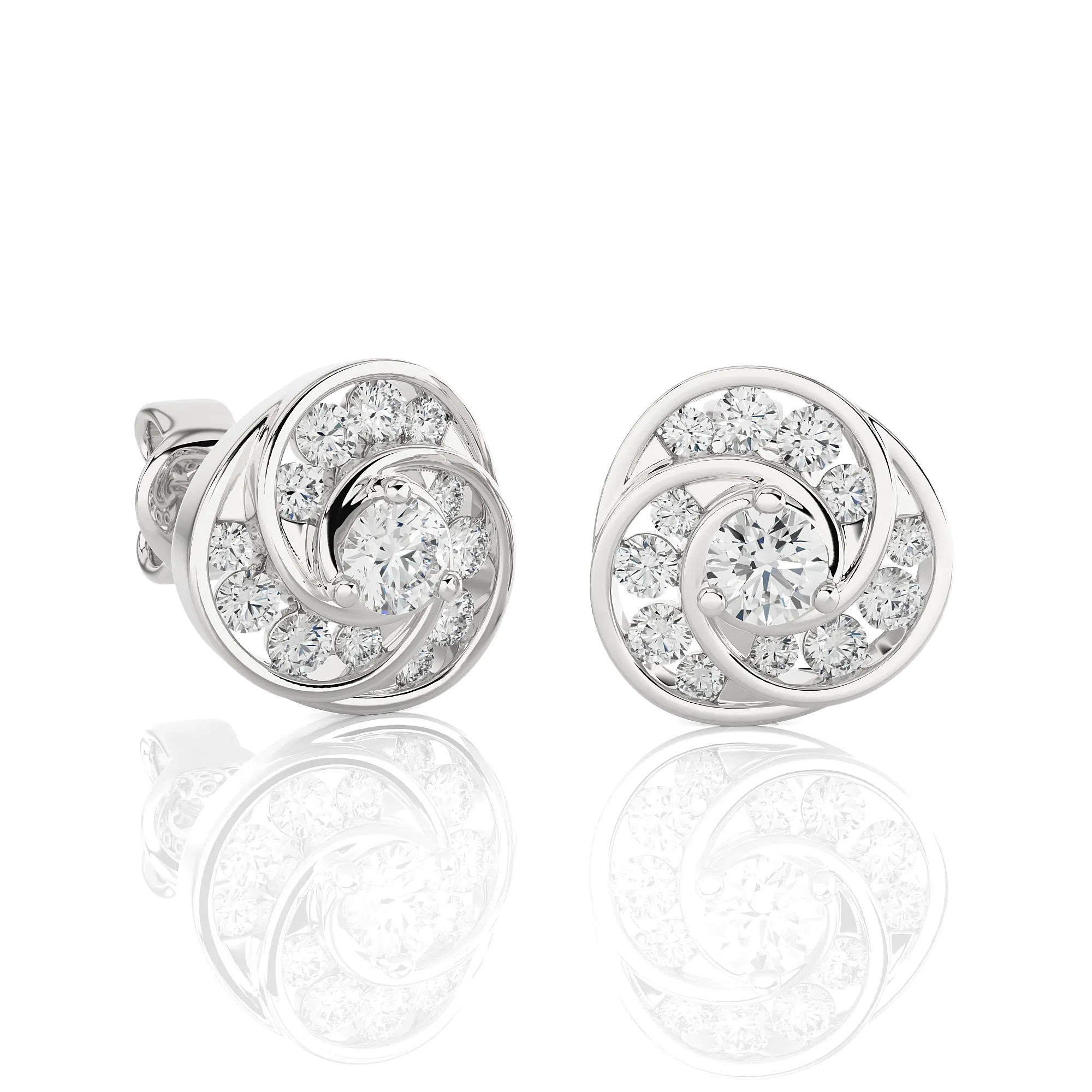 1 ctw Round Lab Grown Diamond Stud Earrings