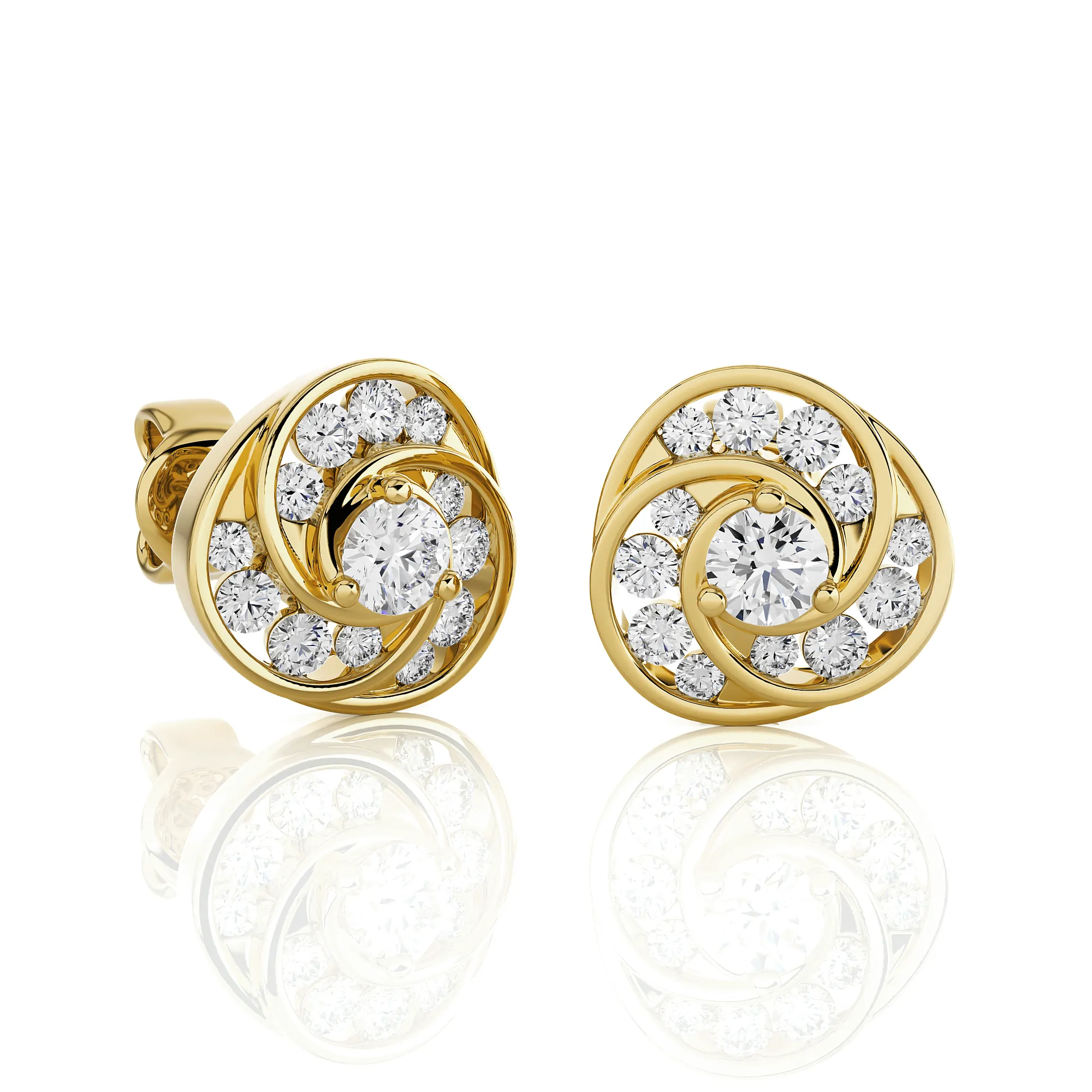 1 ctw Round Lab Grown Diamond Stud Earrings