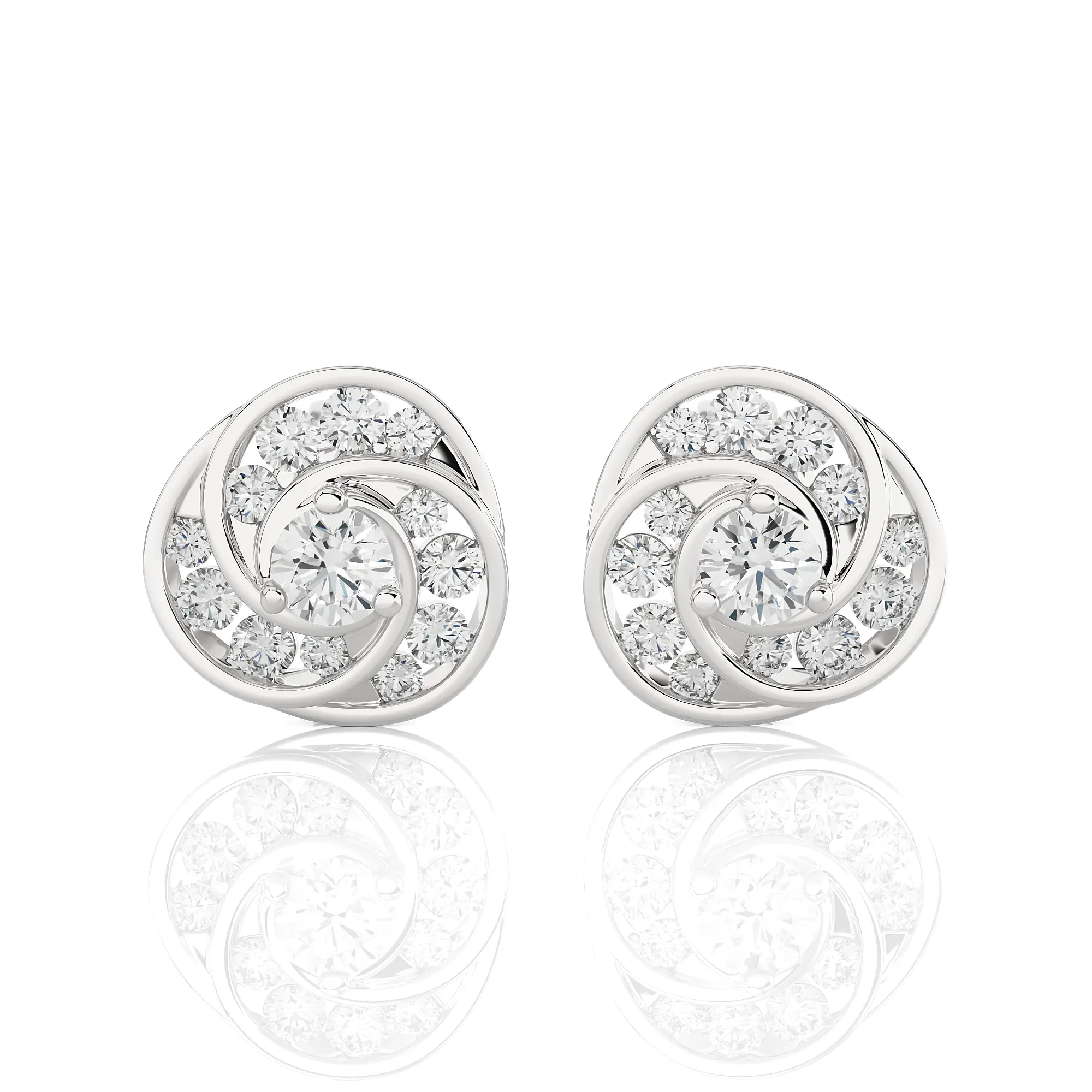 1 ctw Round Lab Grown Diamond Stud Earrings