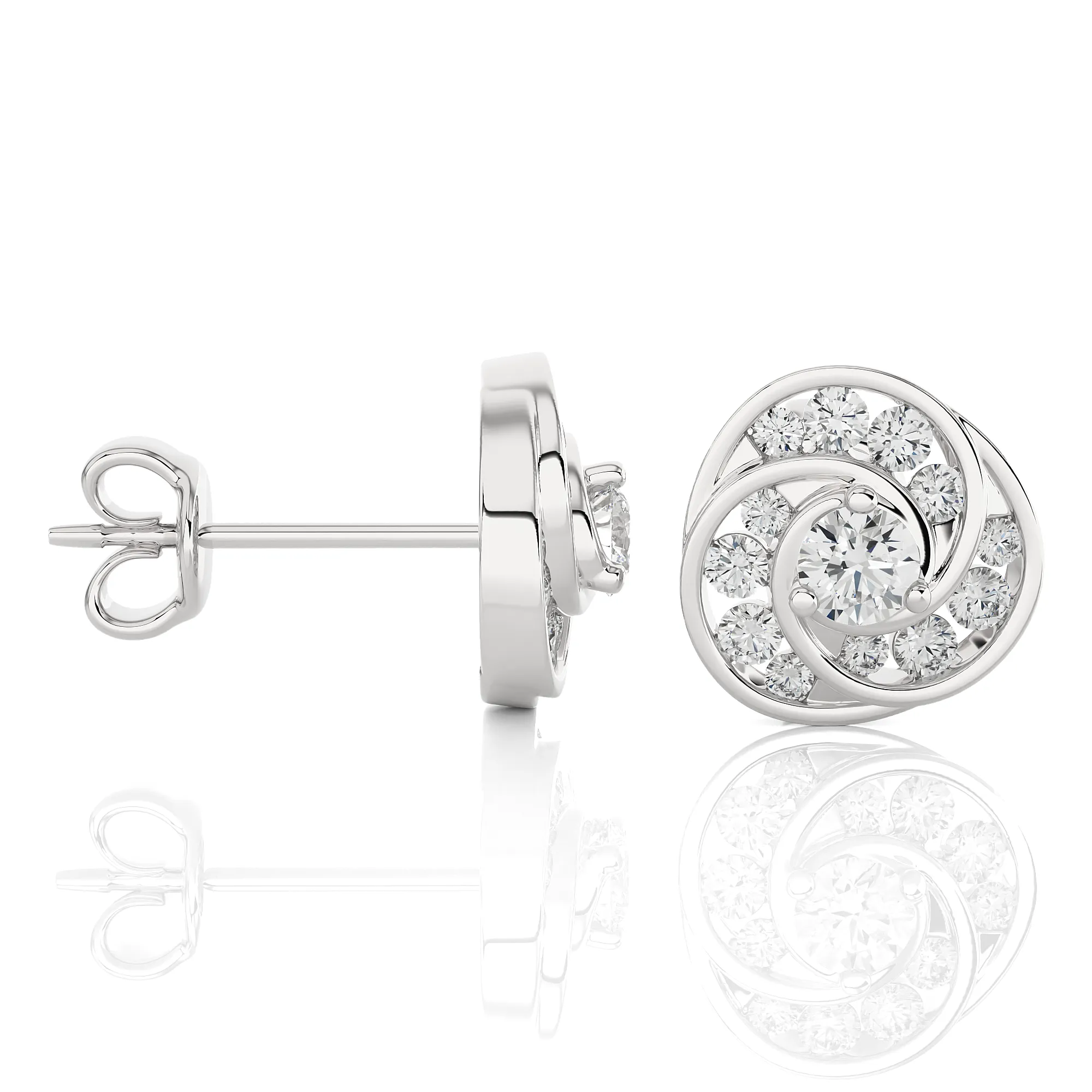 1 ctw Round Lab Grown Diamond Stud Earrings