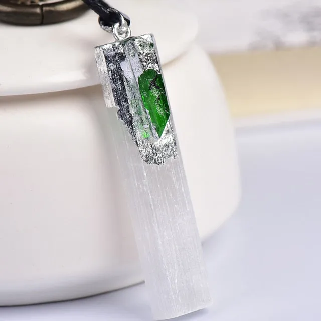 100% Natural Selenite plaster Pendant