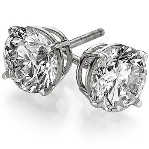 14 Karat White 0.20ct Diamond Stud Earrings