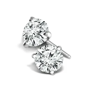 14K White Gold Lab Grown 1ctw Diamond Stud Earrings