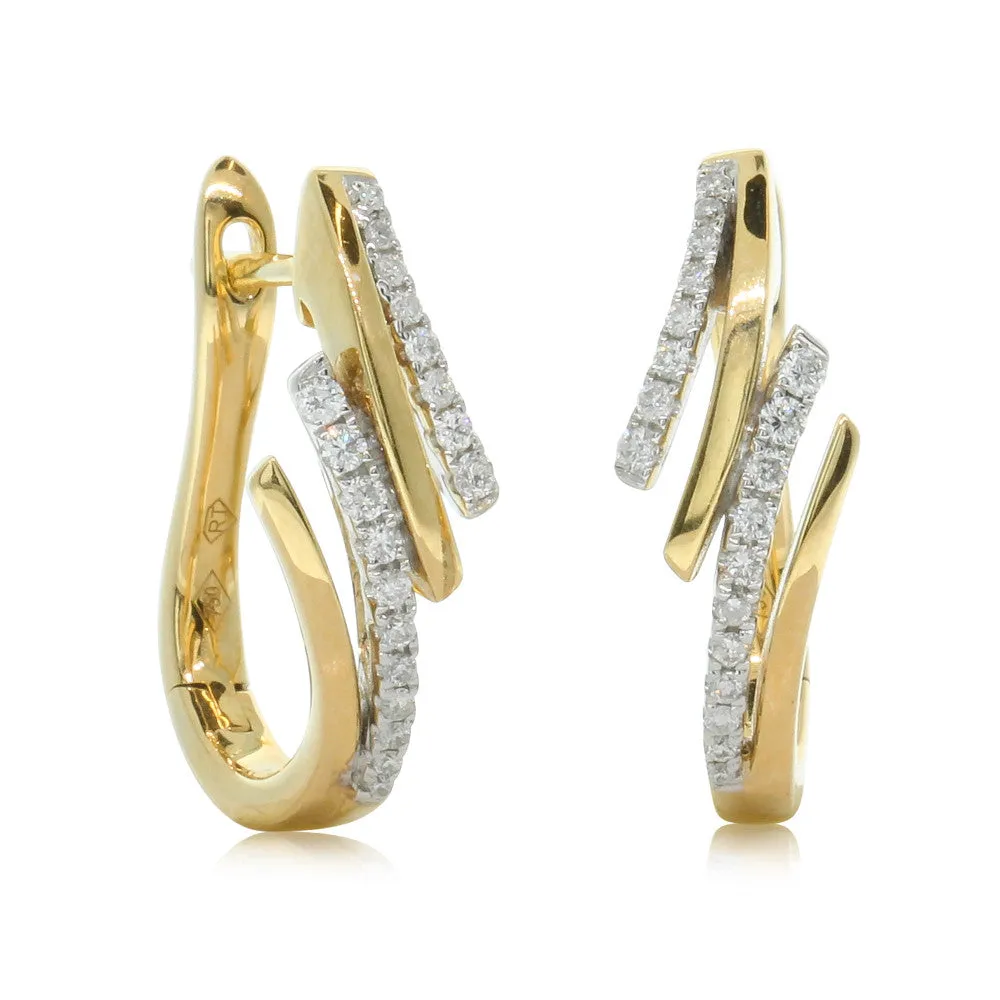 18ct Yellow Gold Diamond Earrings