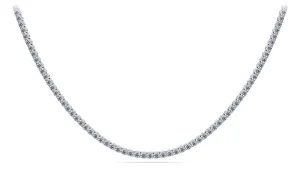 4 Prong Riviera Diamond Necklace with 13.92 ct.(finished) 3.1mm