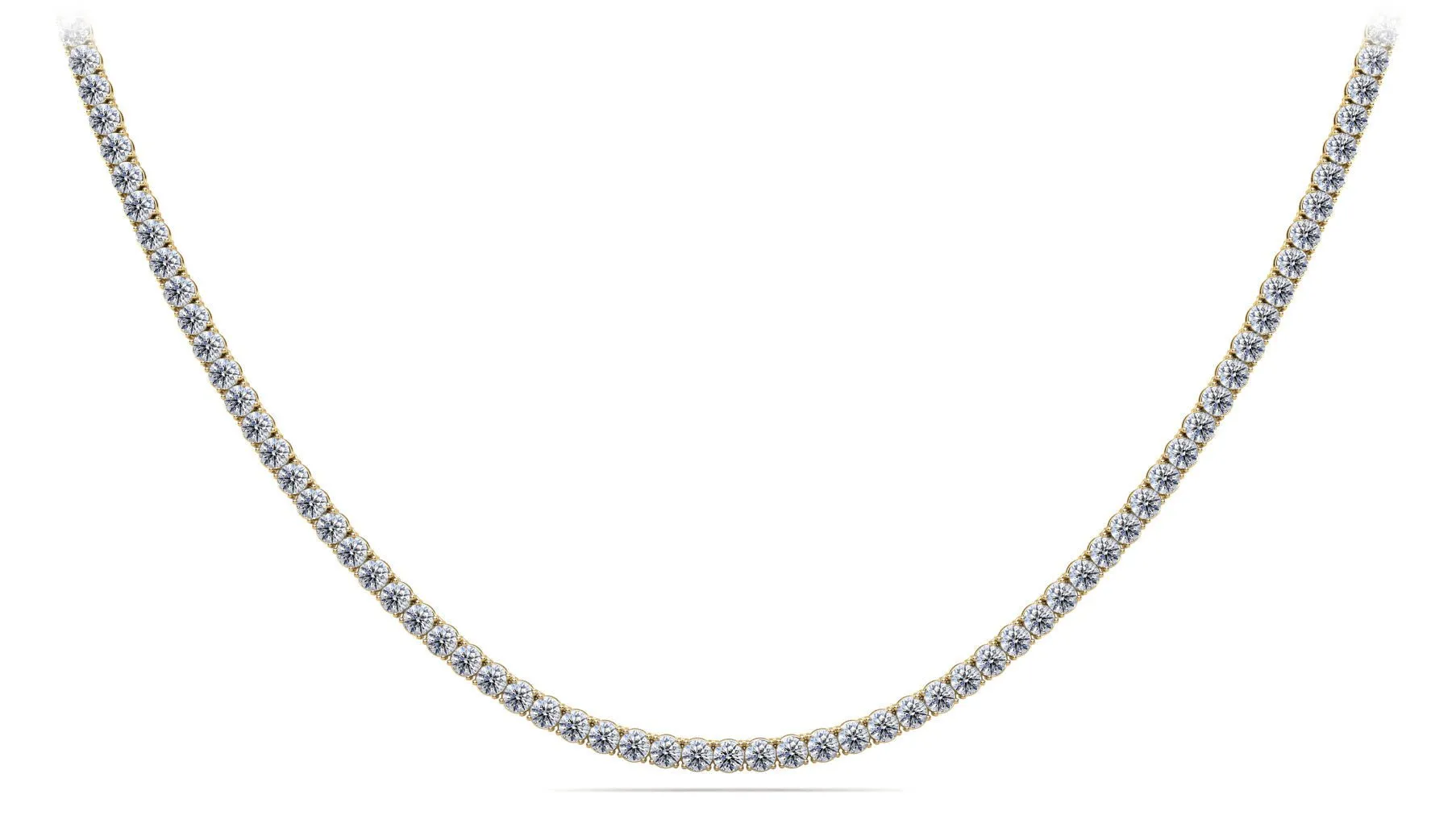 4 Prong Riviera Diamond Necklace with 19.95 ct.(finished) 3.8mm