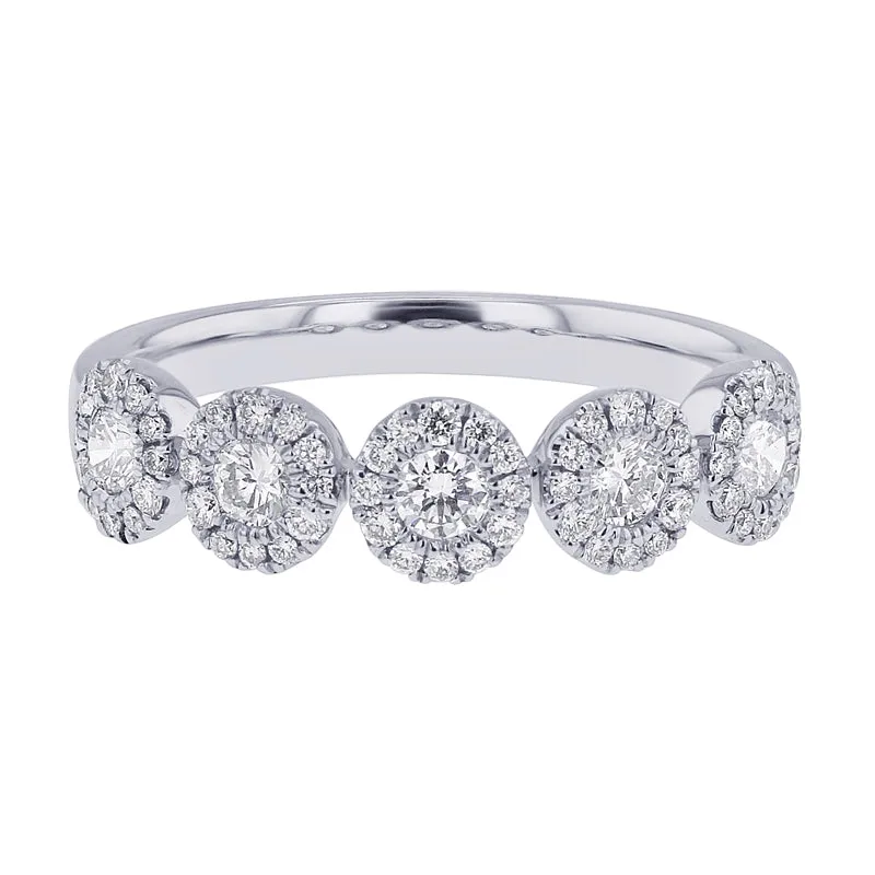 5-Stone Halo Love Story Diamond Ring