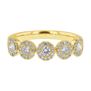 5-Stone Halo Love Story Diamond Ring