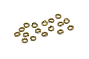 5mm Jump Ring - 300 Antique Brass Round Jump Ring Connectors Findings (5x1mm) A0376