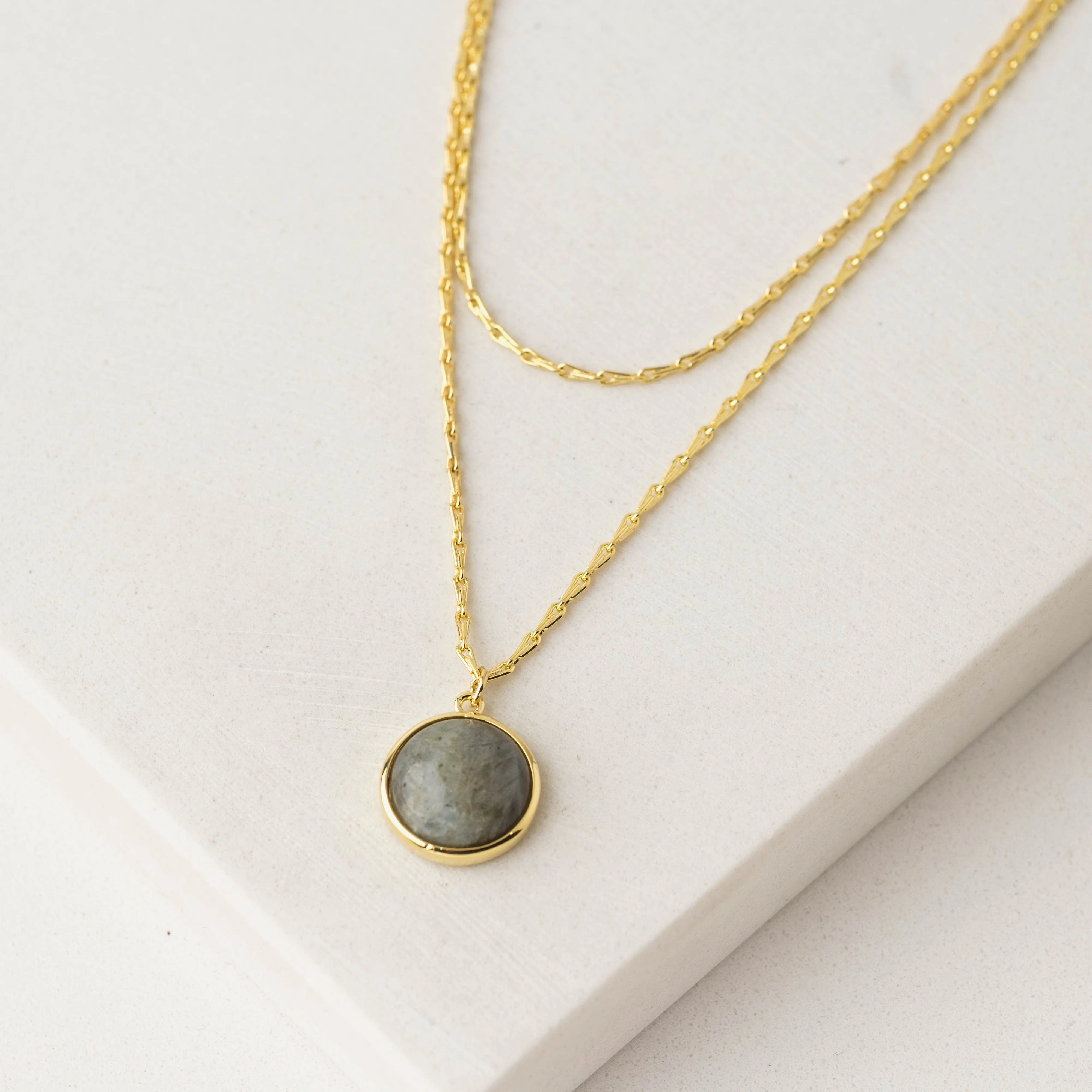 Aura Double Necklace Grey