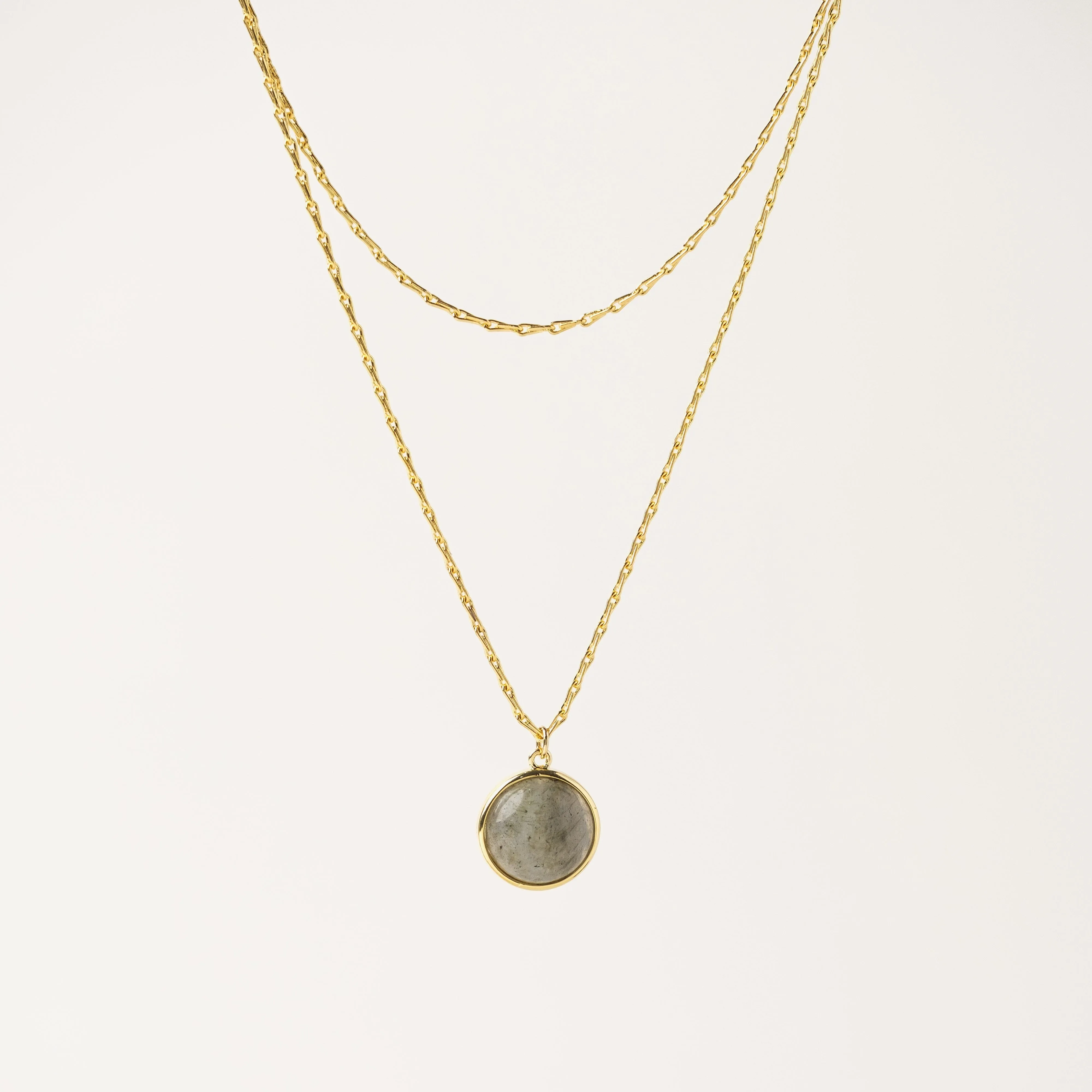 Aura Double Necklace Grey