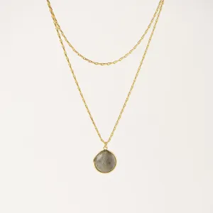 Aura Double Necklace Grey