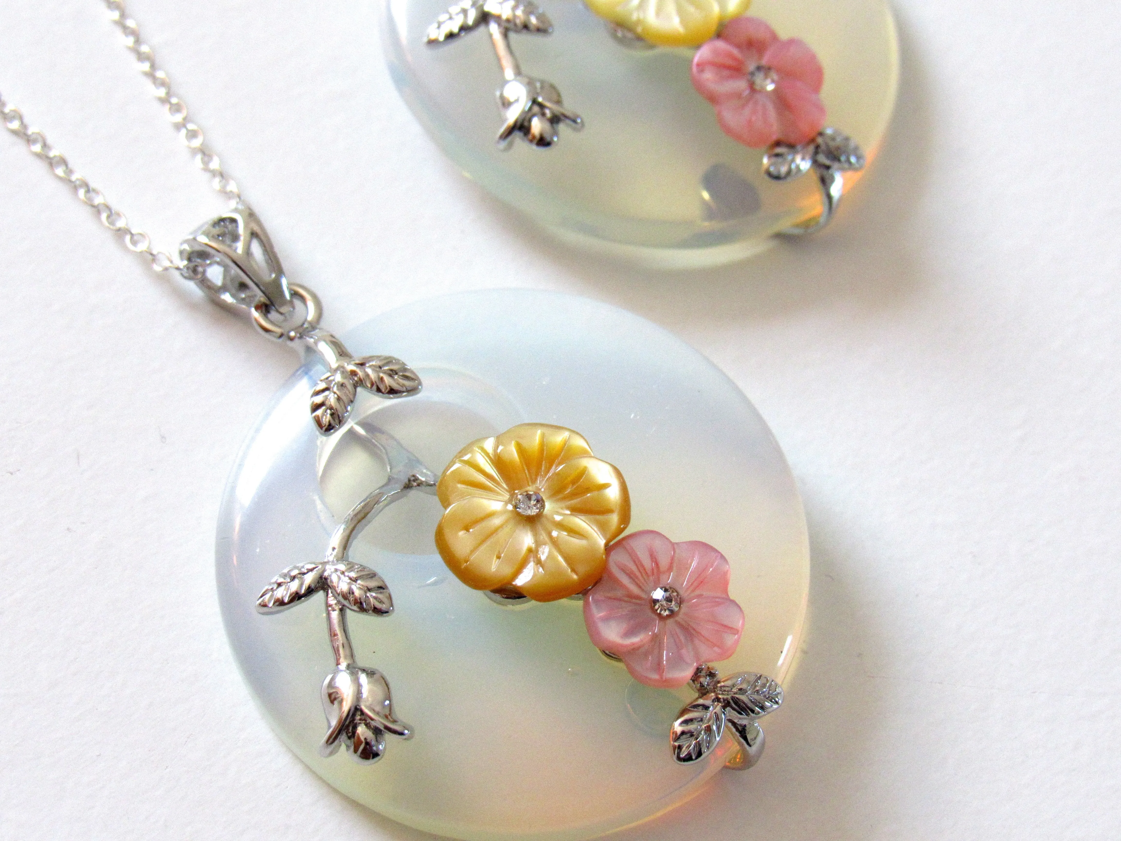 Blossoming Opalite Necklaces