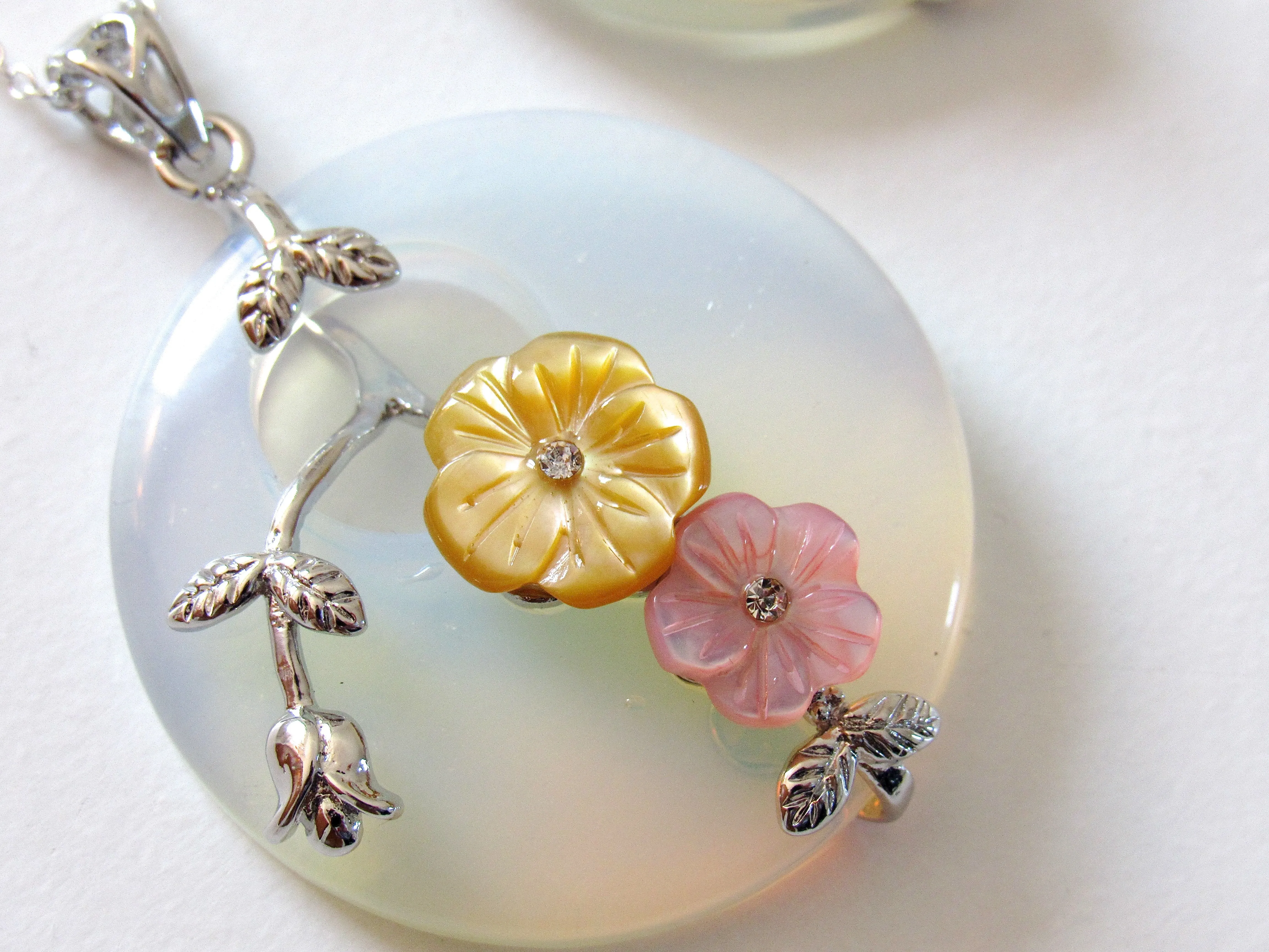 Blossoming Opalite Necklaces