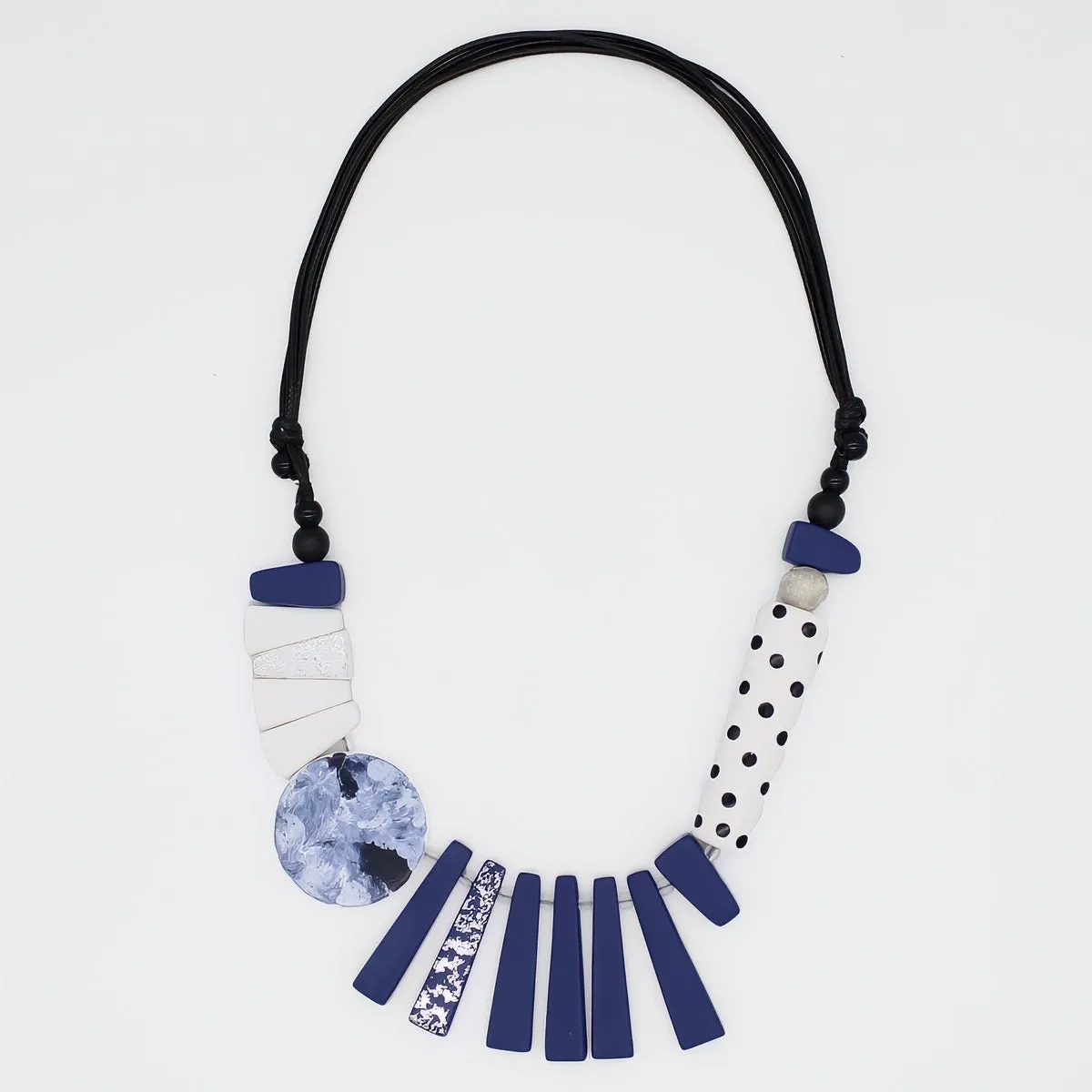 Blue and White Eclectic Necklace