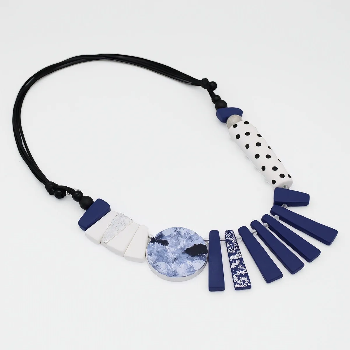 Blue and White Eclectic Necklace