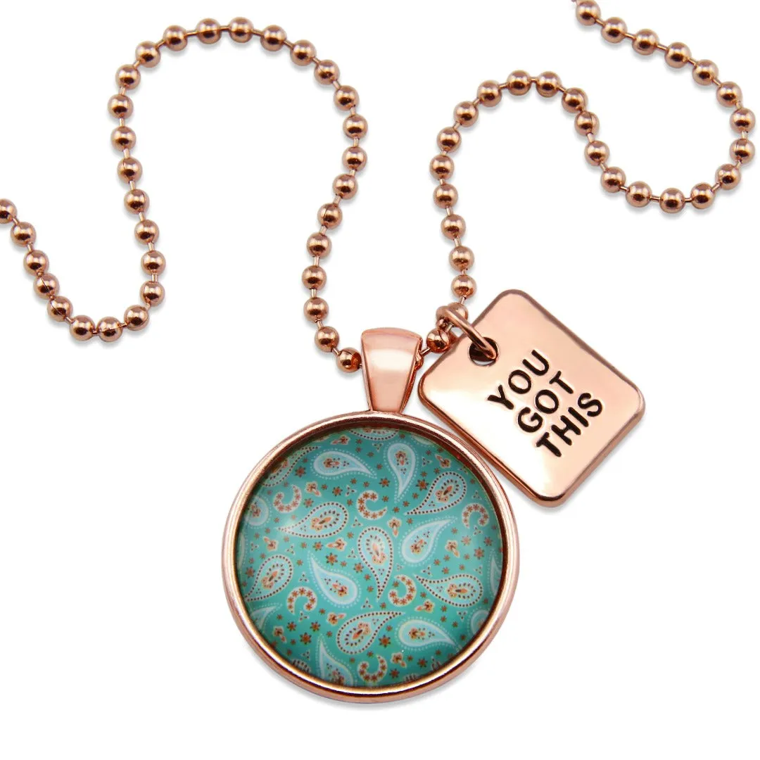 BOHO Collection - Rose Gold 'YOU GOT THIS' Necklace - Tranquil (10141)