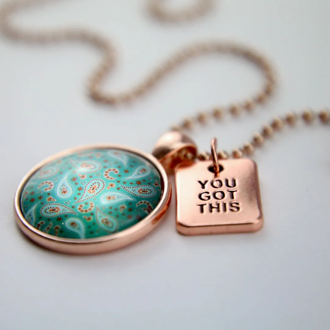 BOHO Collection - Rose Gold 'YOU GOT THIS' Necklace - Tranquil (10141)