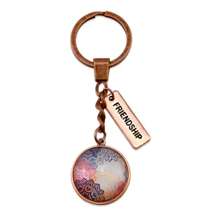 BOHO Collection - Vintage Rose Gold 'FRIENDSHIP' Keyring - Maya (10622)