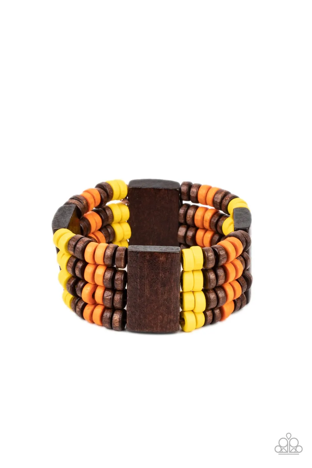 Bracelets Aruba Attire - Multi Yellow Wood