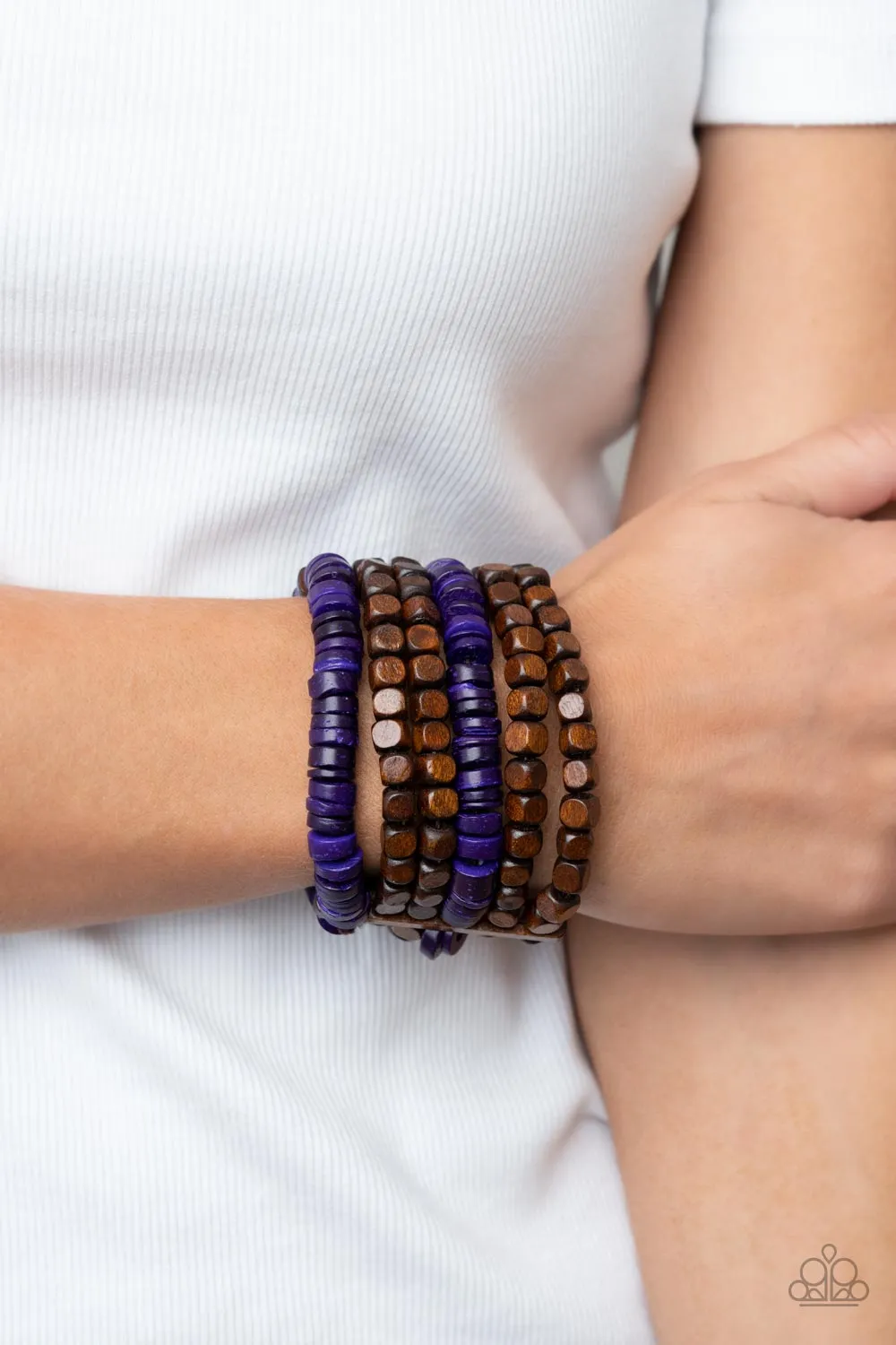 Bracelets Fiji Fiesta - Purple B2063