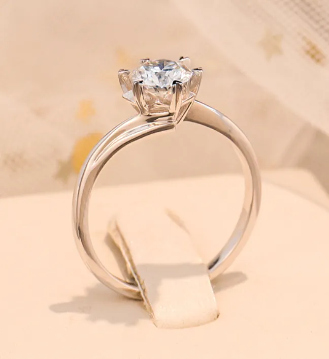 Brilliant Diamond Ring,14k Solid Gold Moissanite Diamond Band, Stocking Wedding Rings, Unique Ring, Anniversary Gift .2215