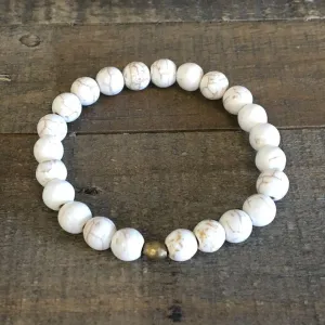 Calm, White Howlite Bracelet