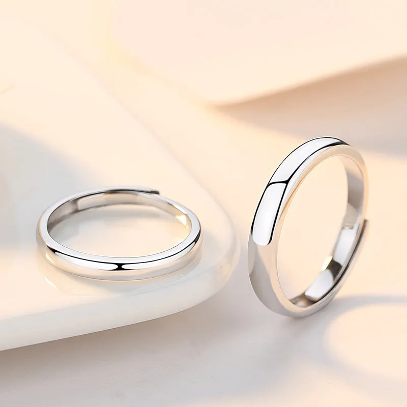 Custom Engravable Simple Matching Wedding Bands