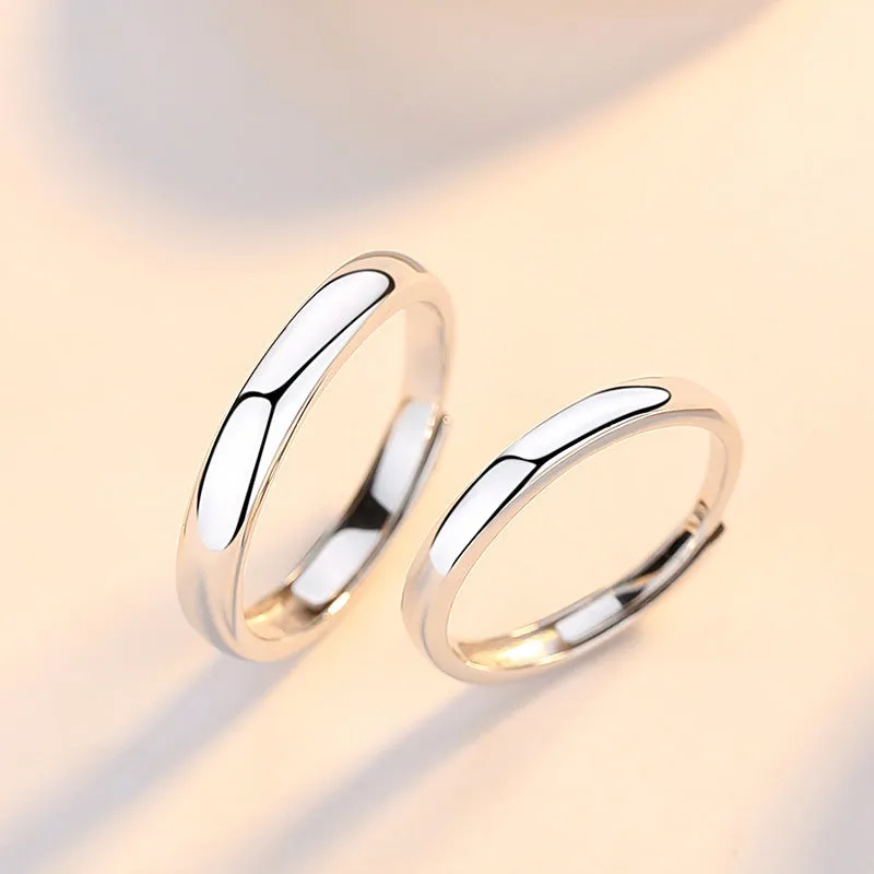 Custom Engravable Simple Matching Wedding Bands