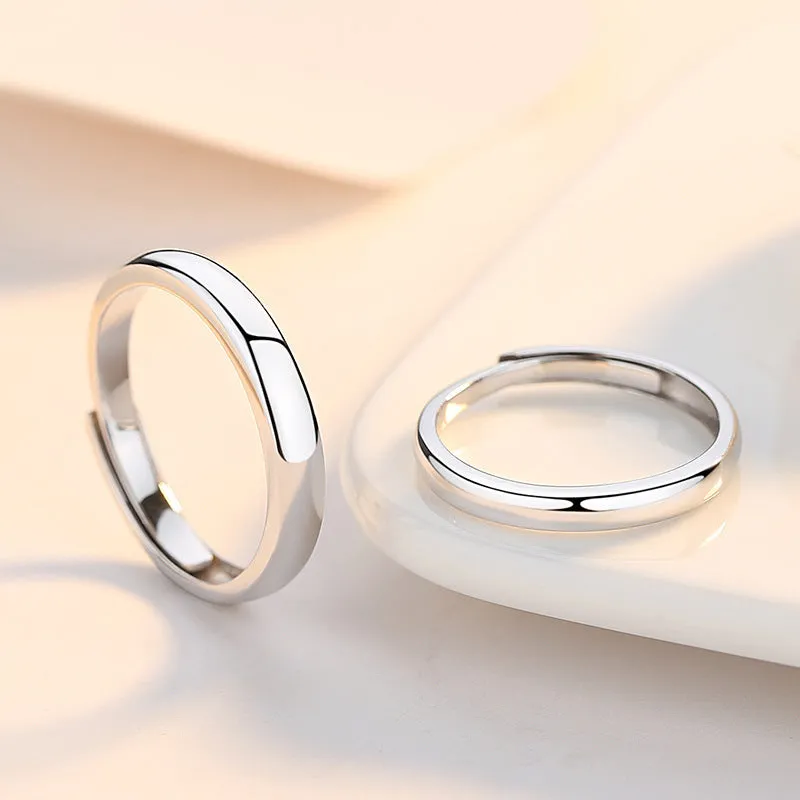 Custom Engravable Simple Matching Wedding Bands