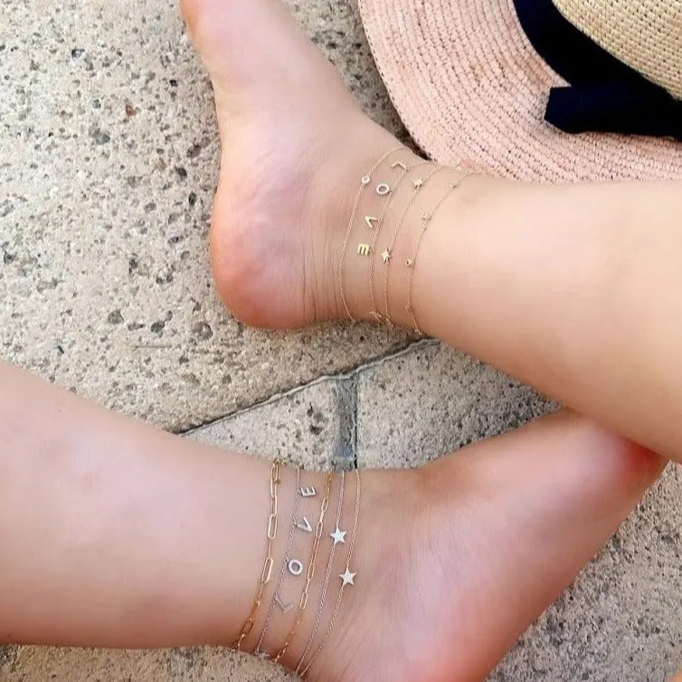 Diamond Bezel Anklet