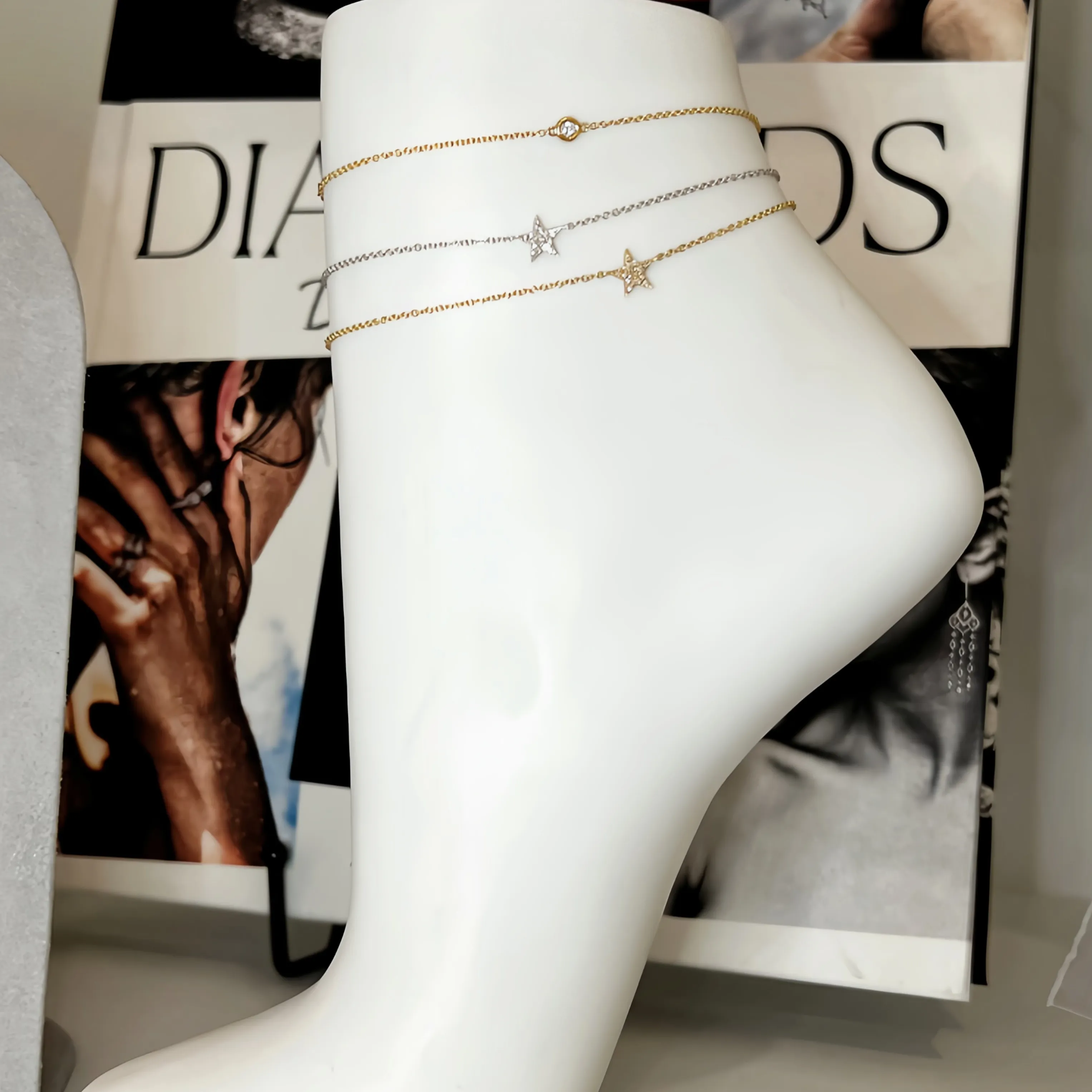 Diamond Bezel Anklet