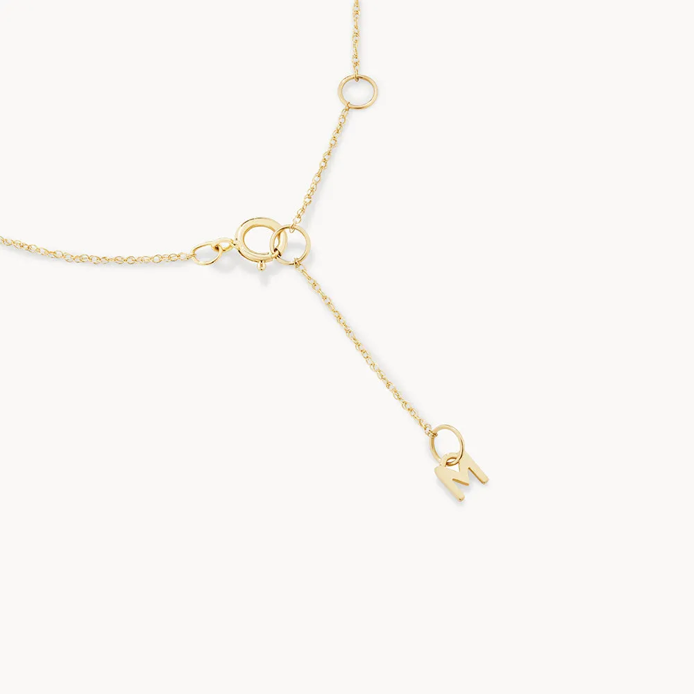 Diamond Letter F Necklace in 10k Gold