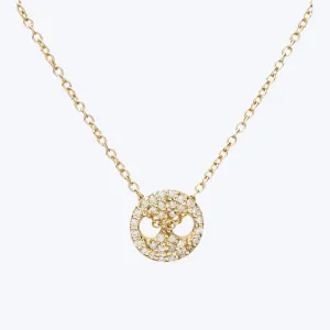 Diamond Signature Button Necklace