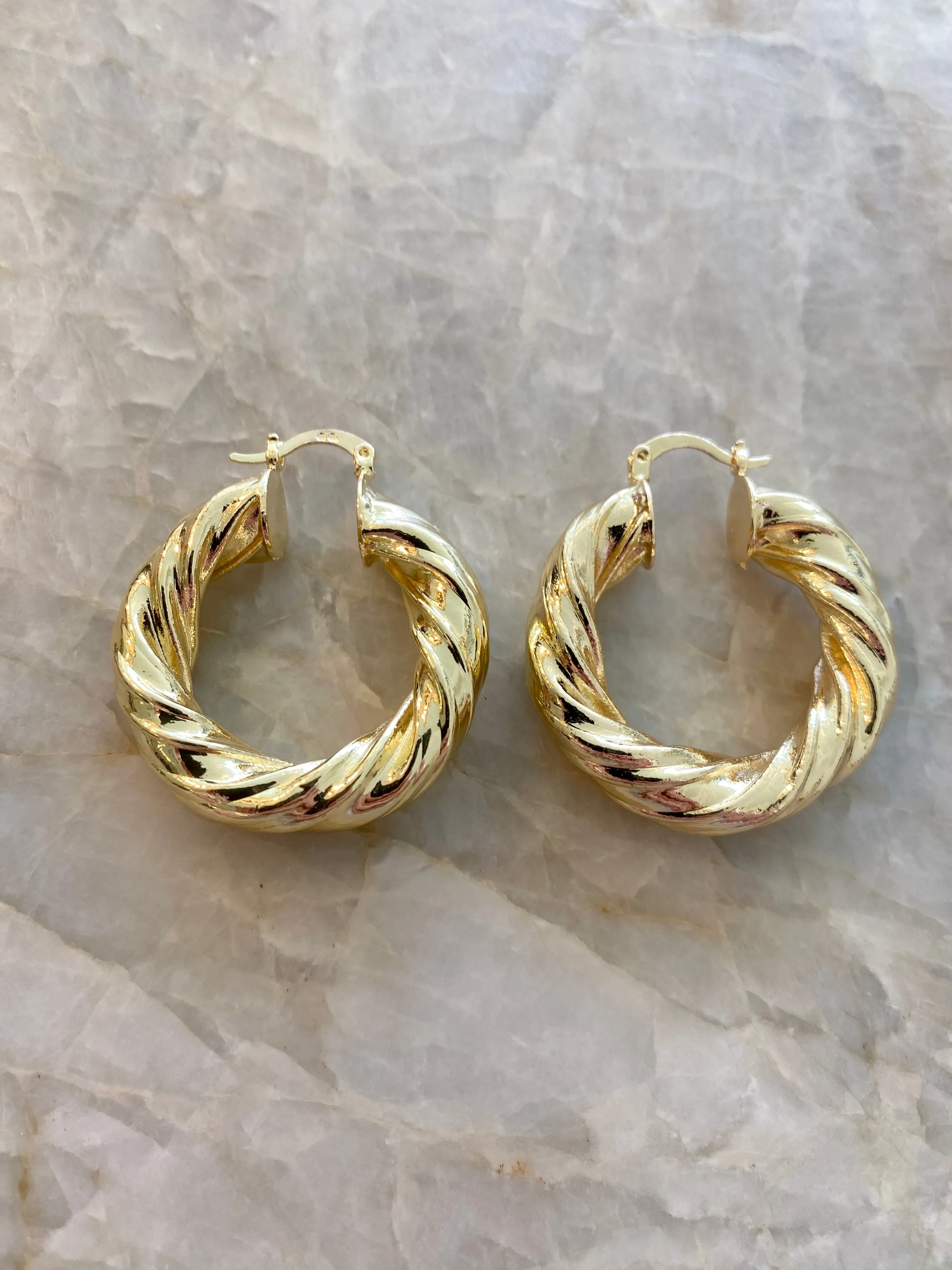 Extra Large Flowy Croissant Hoops