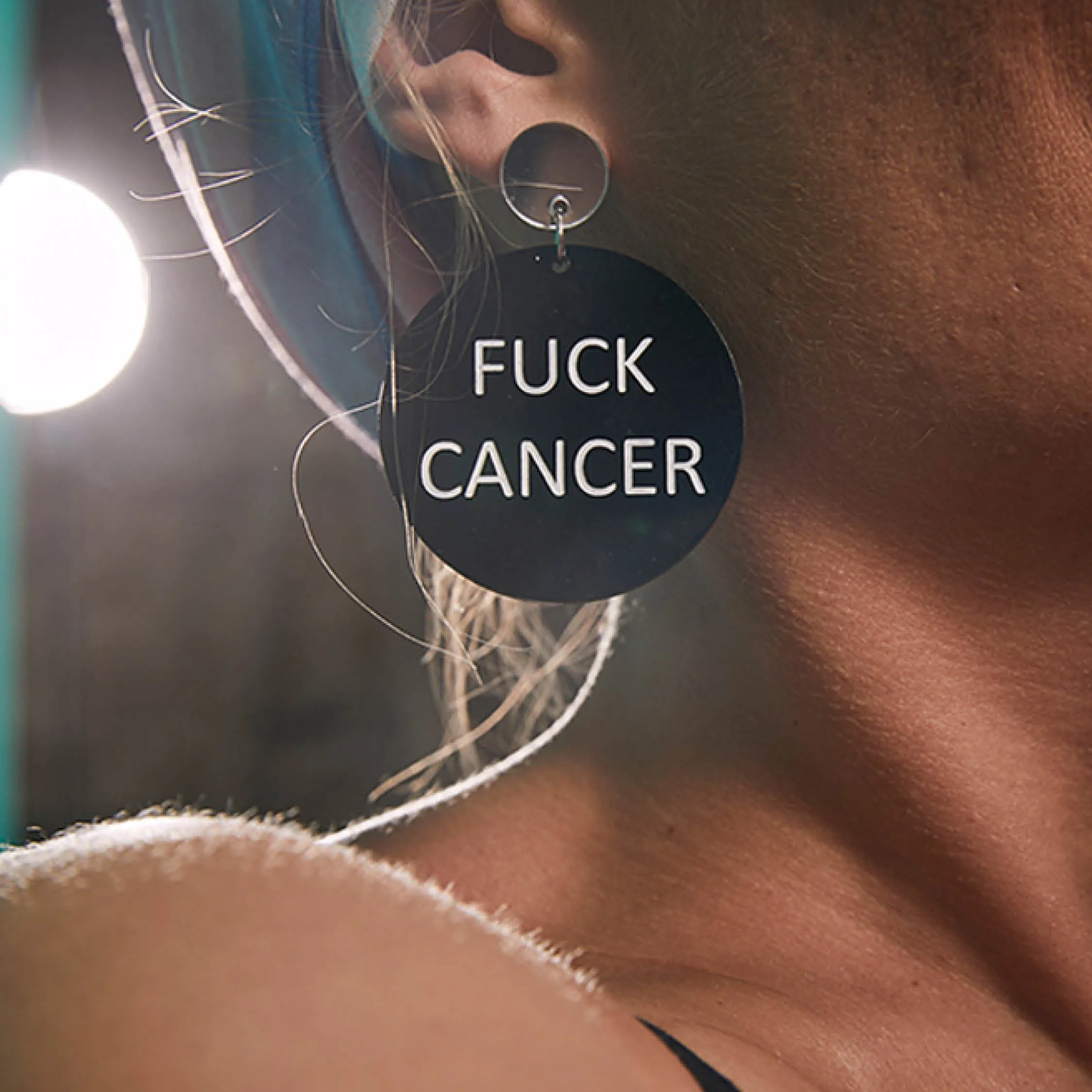 Fck Cancer Earrings