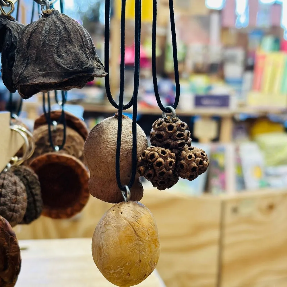 Foraged Seedpod Necklaces, Handmade by Jim