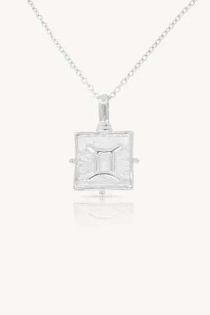 Gemini Zodiac Silver Necklace