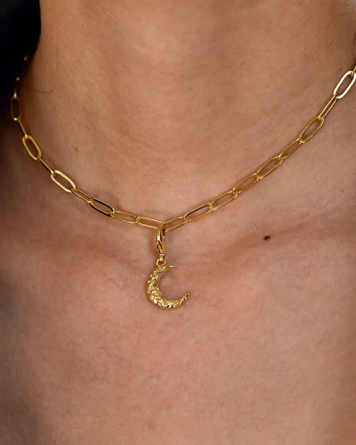 Gold Brass Linked Necklaces