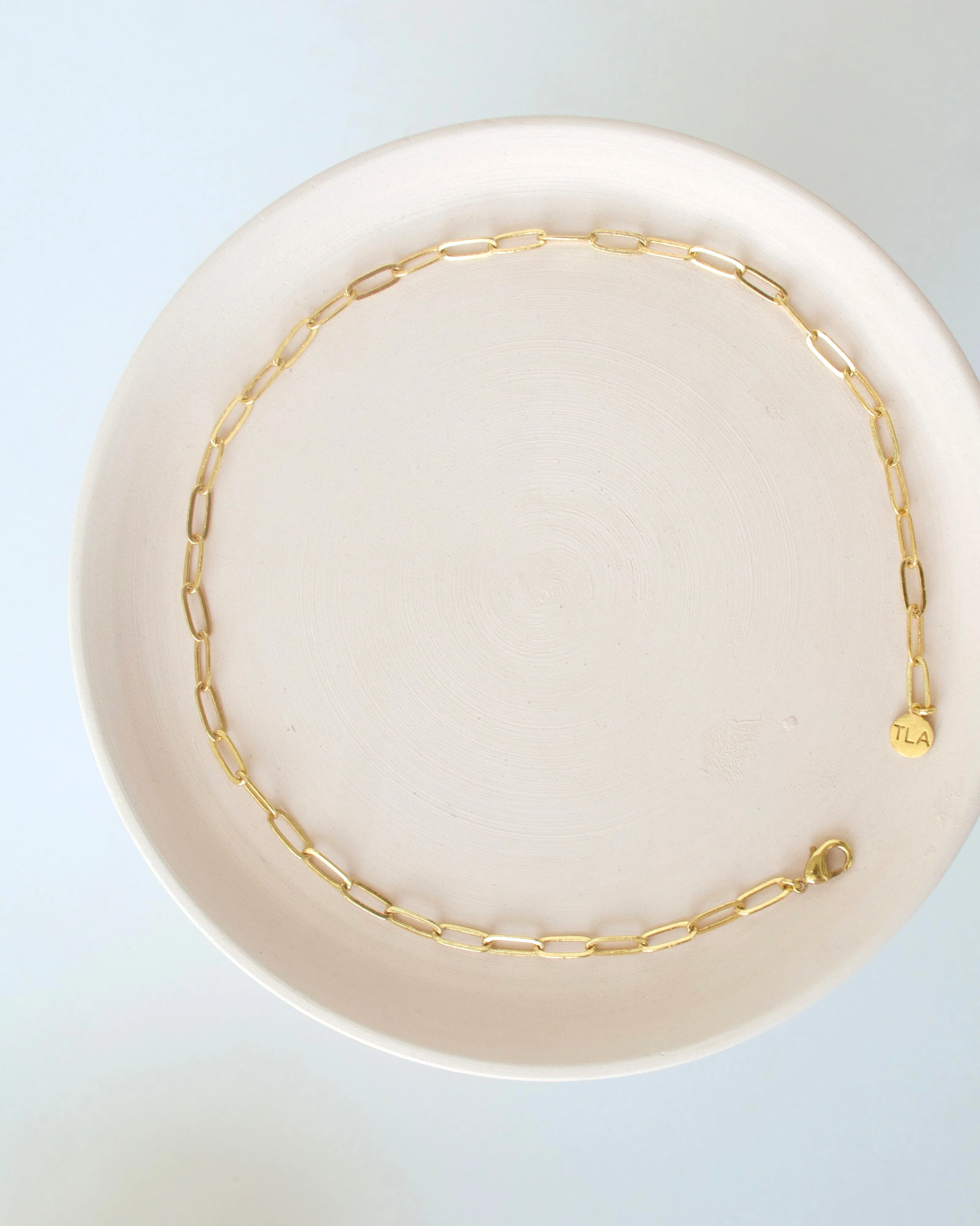 Gold Brass Linked Necklaces