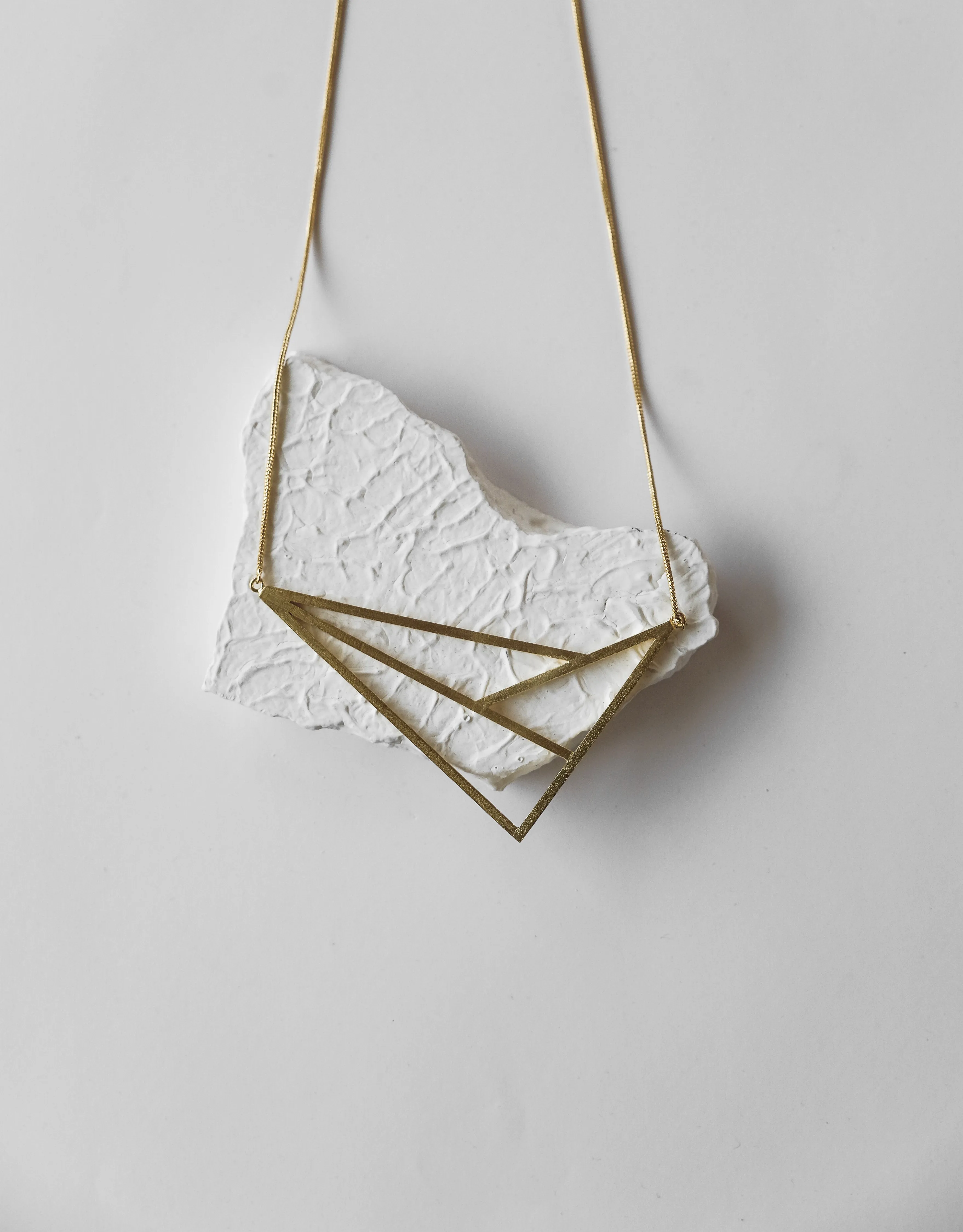 Gold Brass Necklaces-Line Art