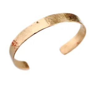 Hammered Gold Bangle bracelet for women