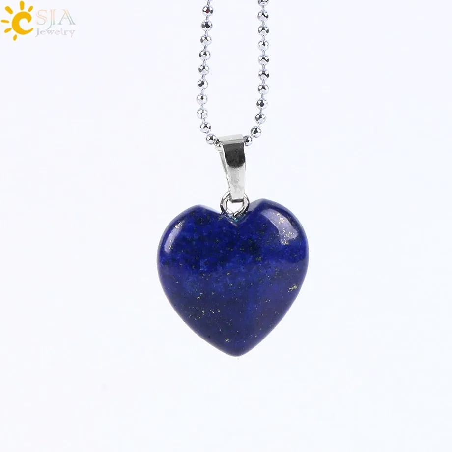 Heart Shaped Natural Stone Necklaces