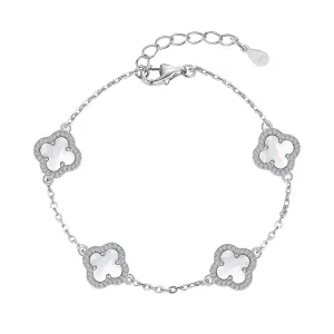 Iced Flora White Clover Bracelet