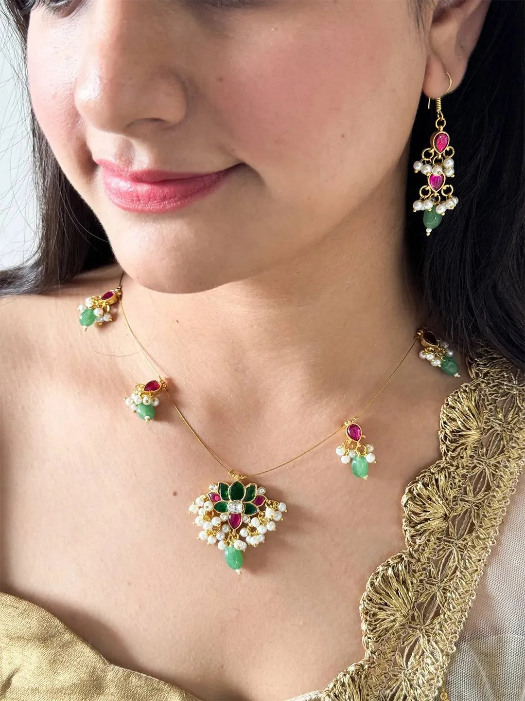 Invisible Jadau Kundan Necklace