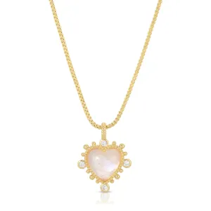 Joy Dravecky - Heavenly Heart Necklace in Moonstone