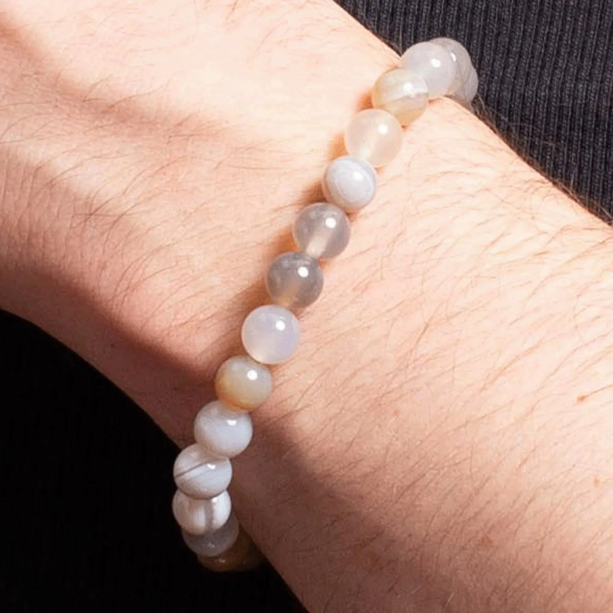 Kenrich Beaded Vein Agate Bracelet