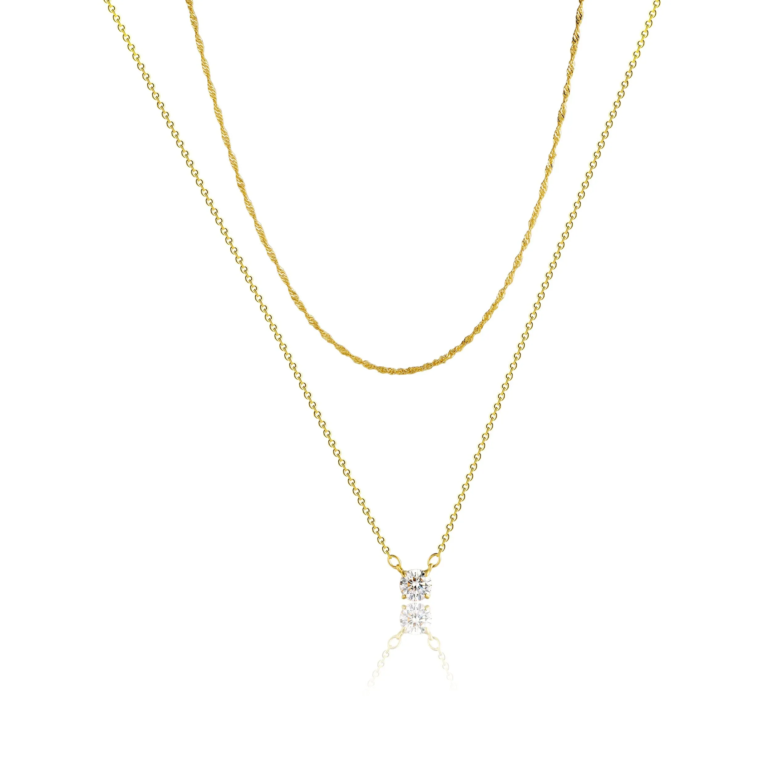 Kyerlyn Gold Filled Cubic Zirconia Necklaces