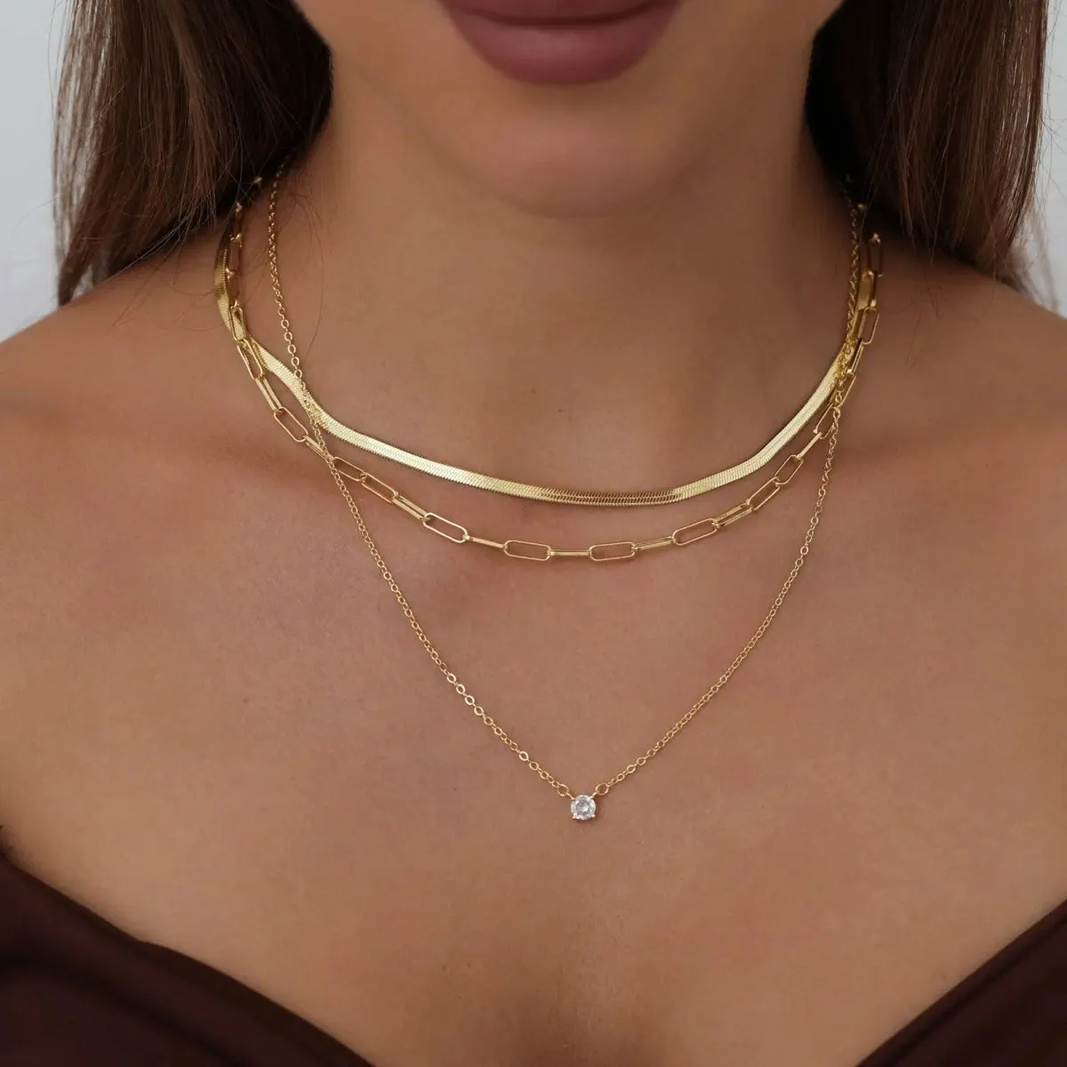 Kyerlyn Gold Filled Cubic Zirconia Necklaces